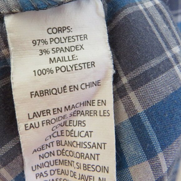 L.L.Bean* Men's Long Tab Sleeve Button Down Curved Hem Plaid Pocket Shirt~ LT - Picture 5 of 11